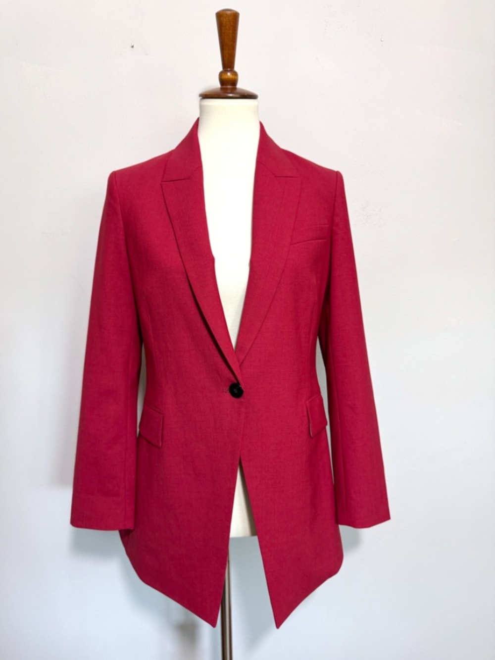 Theory Etiennette Good Wool Suit Jacket in Crimson Size 4